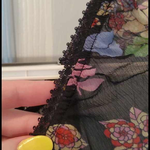 Fei Anthropologie 100% Silk Peasant Blouse Small - Picture 7 of 7